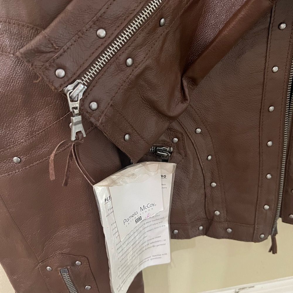 Pamela McCoy Brown Leather Jacket - Picture 8 of 15